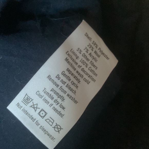 COPY - JANIE & JACK Wool Blend Navy Tweed Like Dress Size 12-18 months - Picture 7 of 9